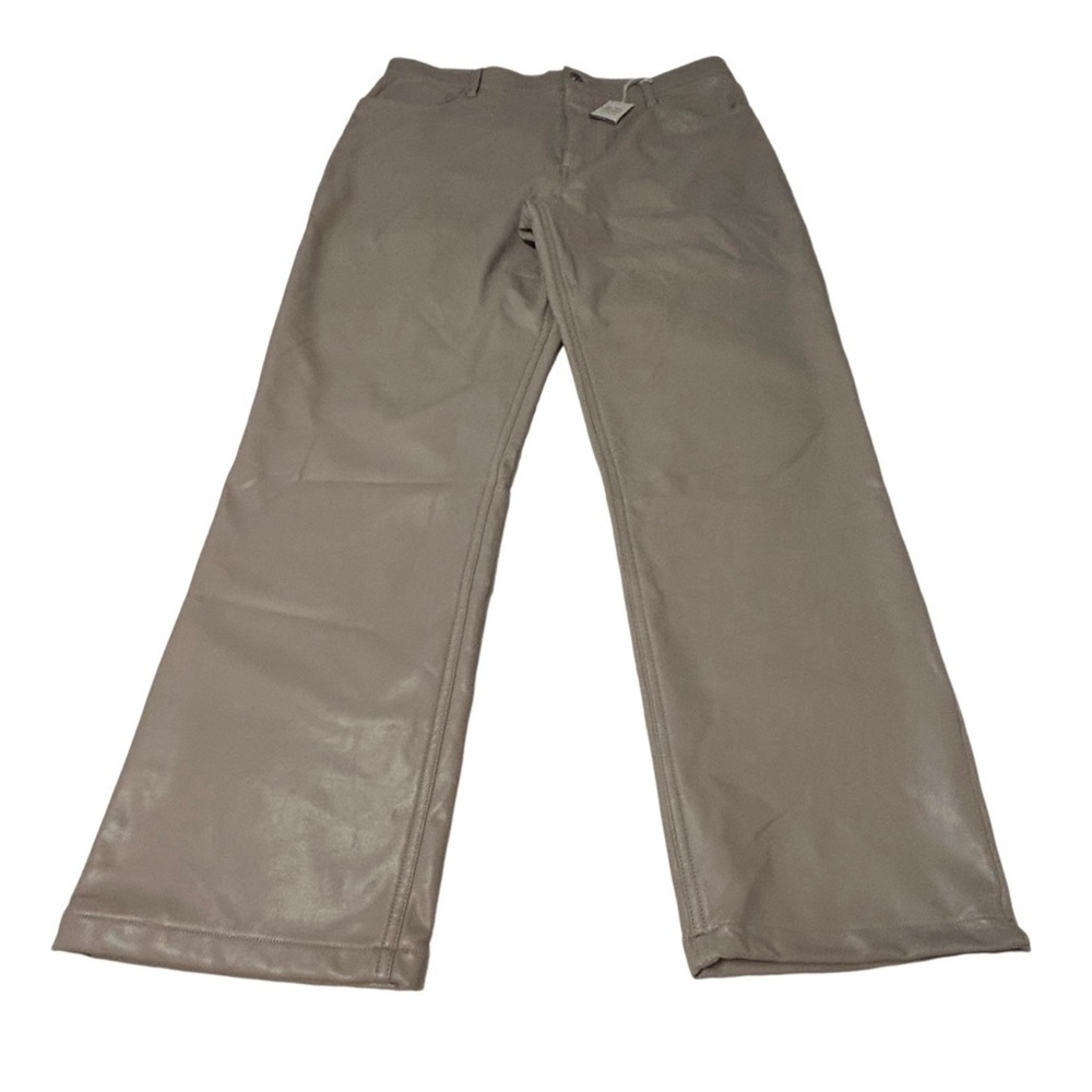 Abercrombie & fitch pants. Vegan Leather. Tan NWT. Size 16. 90’s straight.